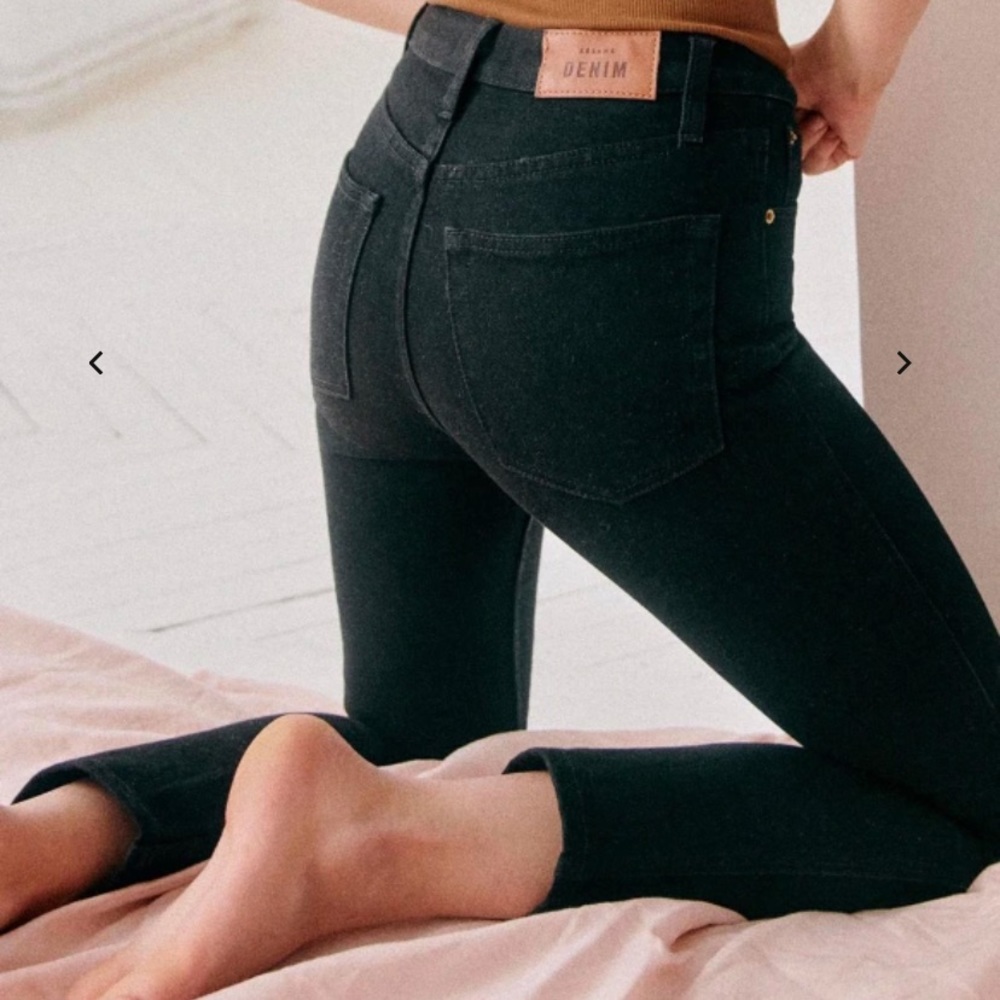 Sezane black denim ankle cut
